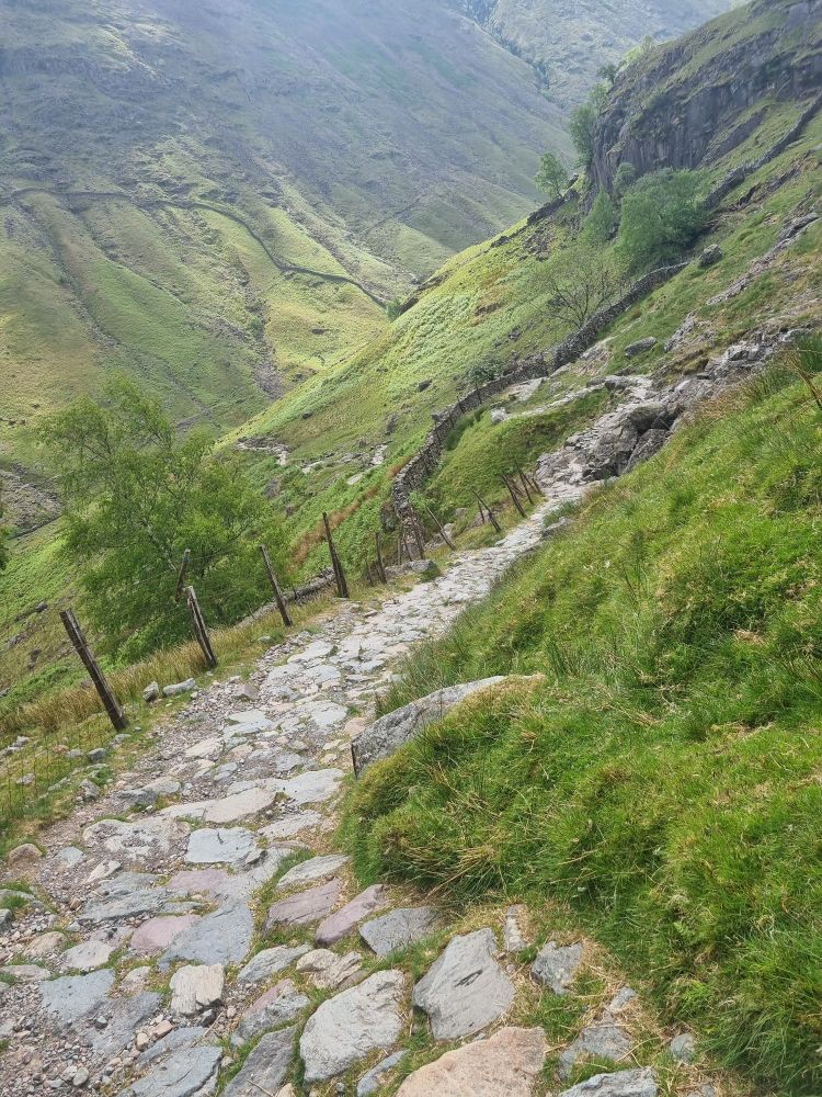 On the way up
