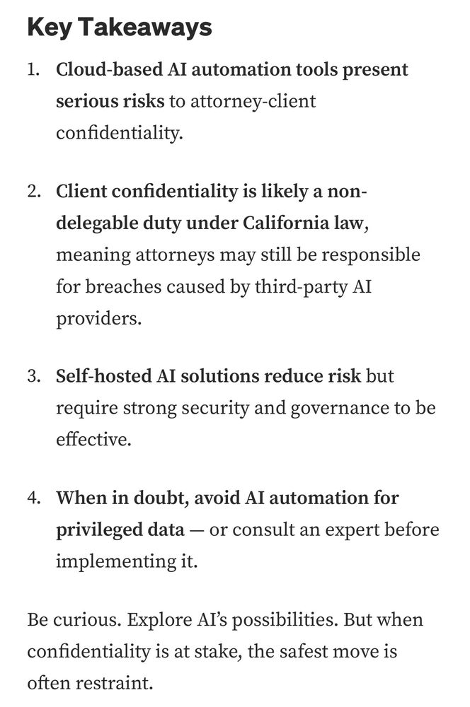 Key takeaways of use of AI in sensitive data (client communications) settings, by Sofia Herrera