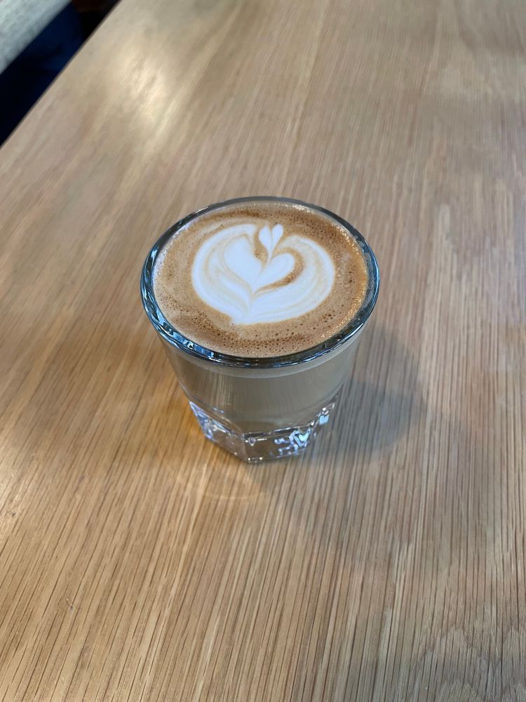 cortado with heart on top