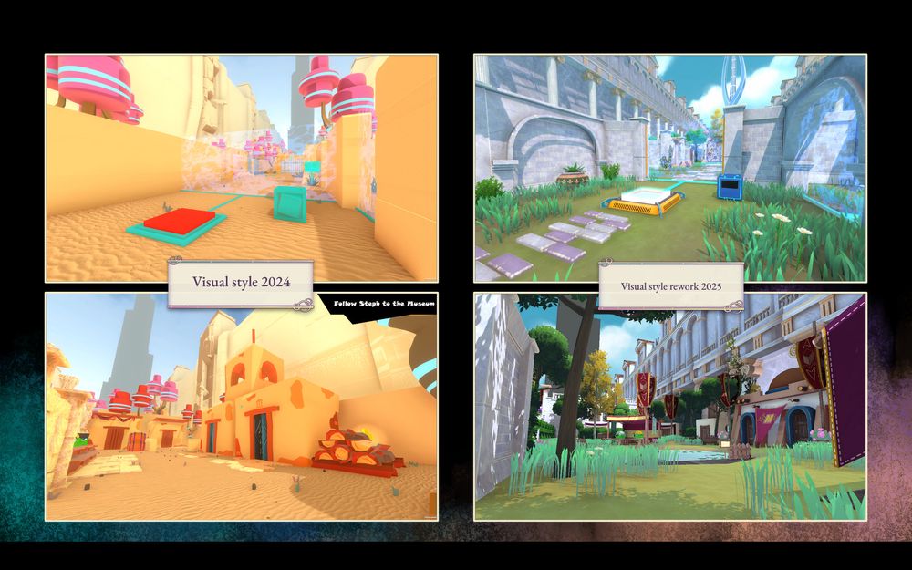 Comparison of visual style of the game TowerOfCreation