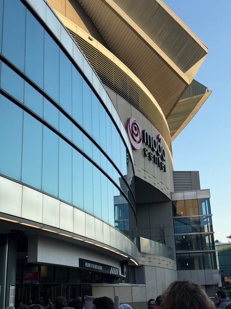 the Moda Center arena in Portland in evening light 