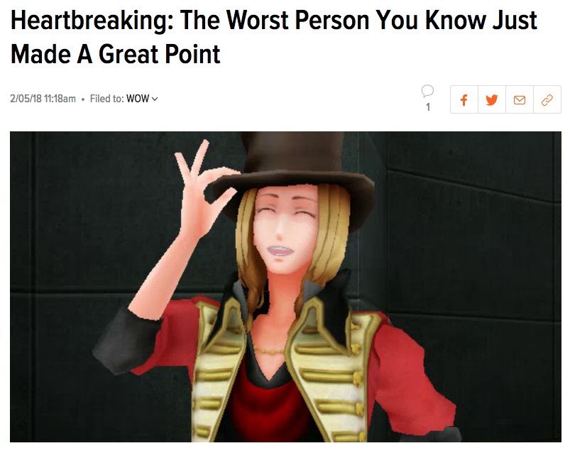 Heartbreaking: The Worst Person You Know Just Made A Great Point
featuring Dio VLR