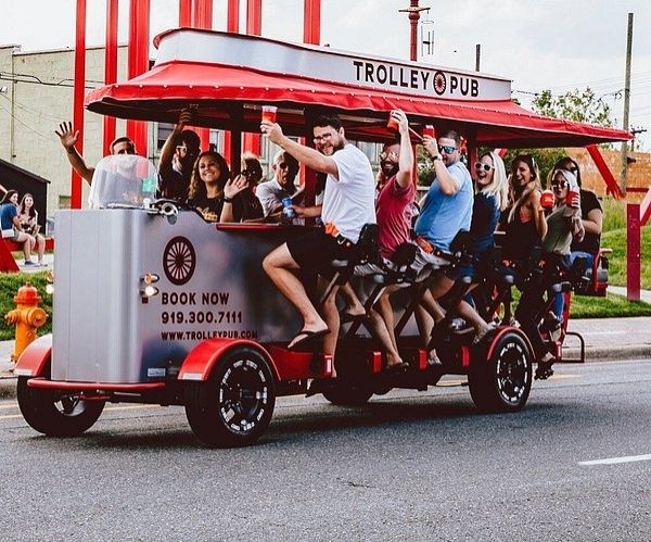 one of those god FUCKING DAMN TROLLEY PUB THINGS