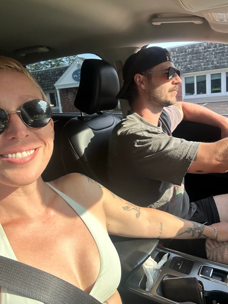 Alyssa and Shane in the car 