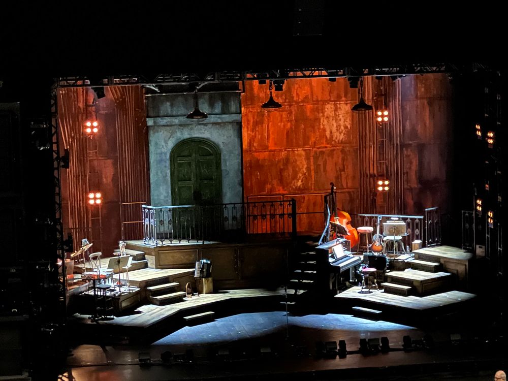 Hadestown stage at intermission