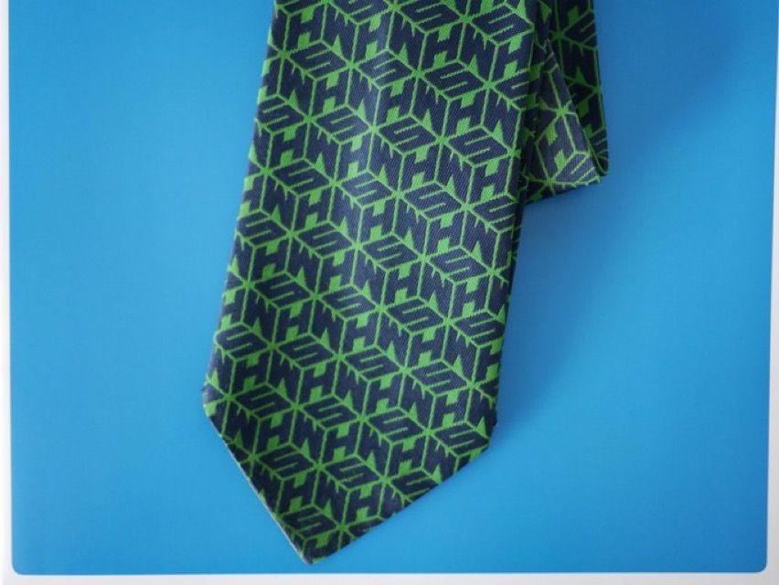 A WHS logo kipper tie