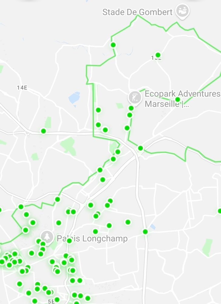Carte Lime montrant le goulet de sortie de la zone