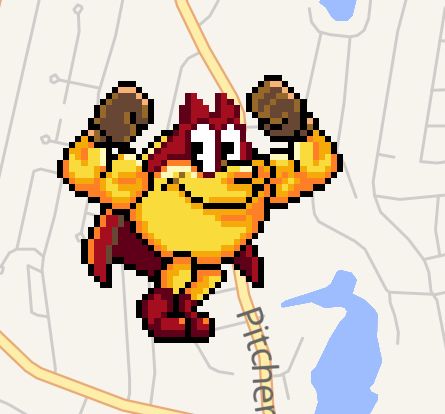 Super Pac Man sprite from Pac-Man 2: The New Adventures recreated in wplace