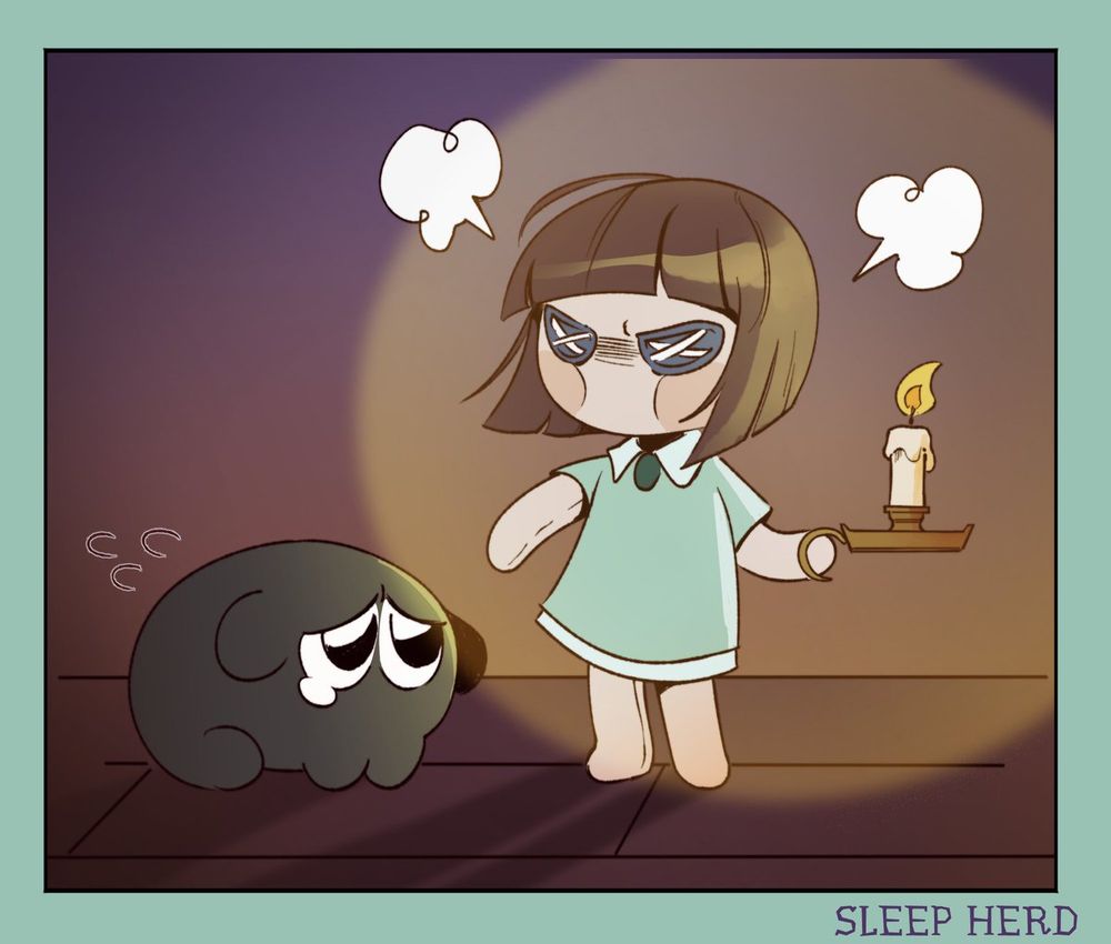 Beep is upset at sheep, who is remorseful.
