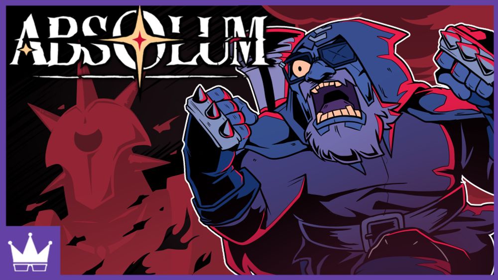 Ray, dressed as Karl the dwarf, brandishes iron knuckles in a ferocious fashion. The art is tinted blue with a strong red highlight. Behind him in the negative space of the thumbnail, red smoke makes up the face of the main antagonist