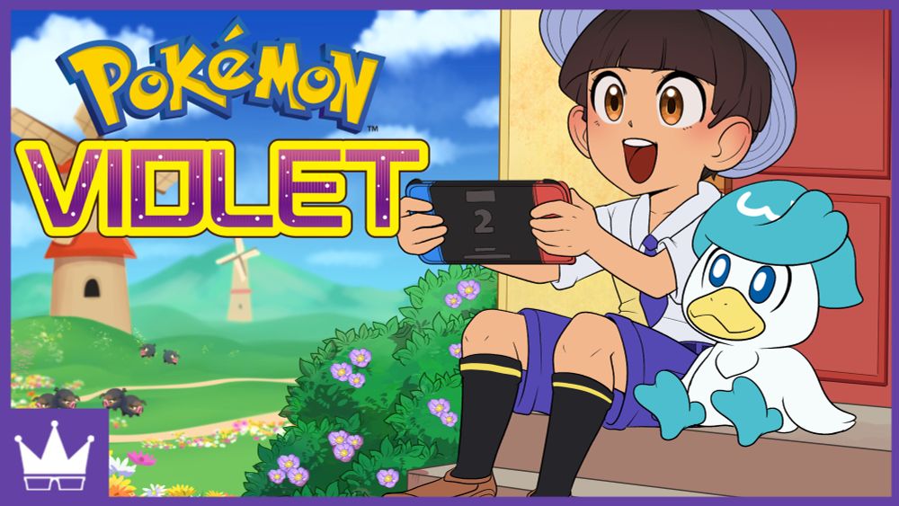 The tiny student child of Grape Academy sits on his porch with his Quaxly as he holds his new Switch 2 that allows him to view windmills at 24fps in real time