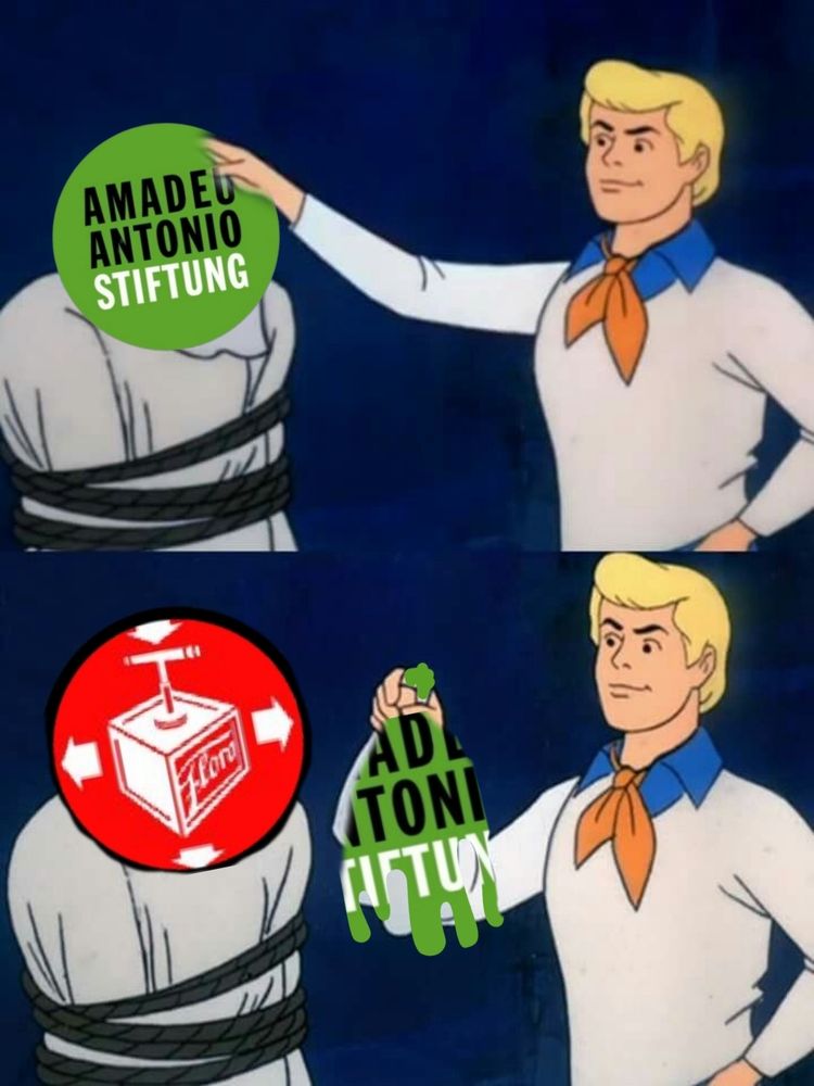 Unmask meme. Hinter der Maske der AA Stiftung steckt Rote Flora