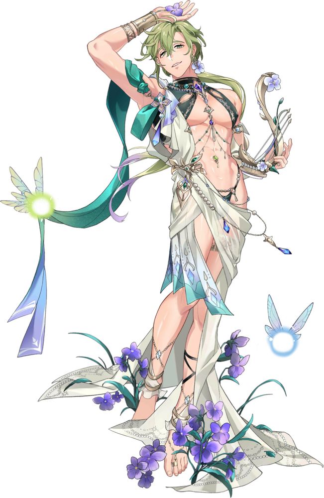 Olivine in a god of harvest outfit that covers little.