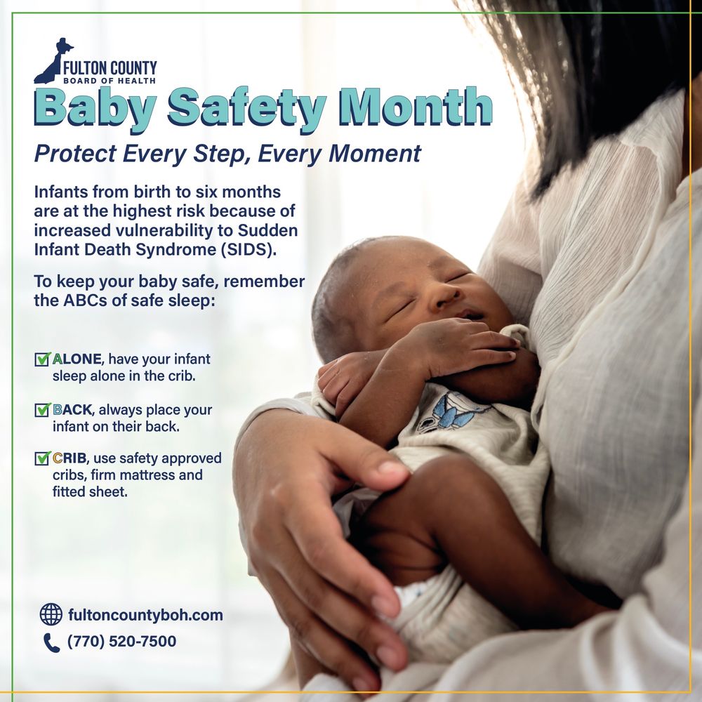Image explaining September as baby safety month. 