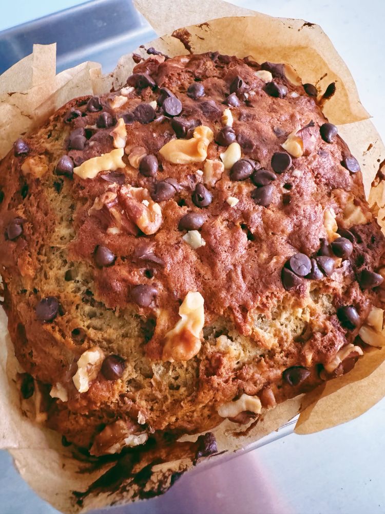 ふっくらと焼き上がったバナナブレッド。