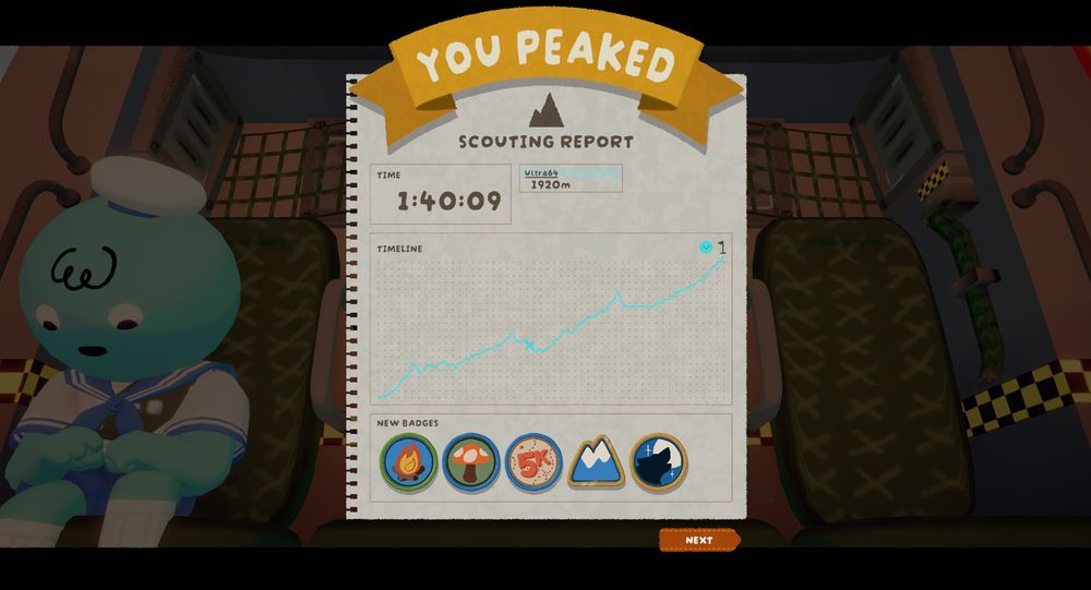 Proof of a solo victory in the game PEAK