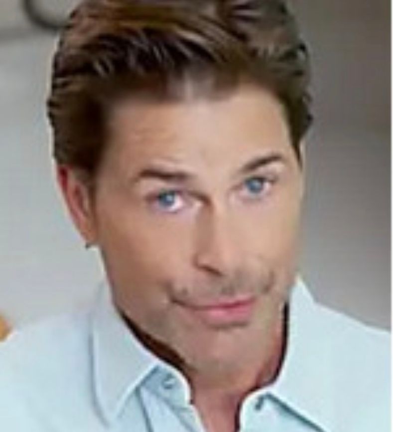 Rob Lowe with an inscrutable facial expression 