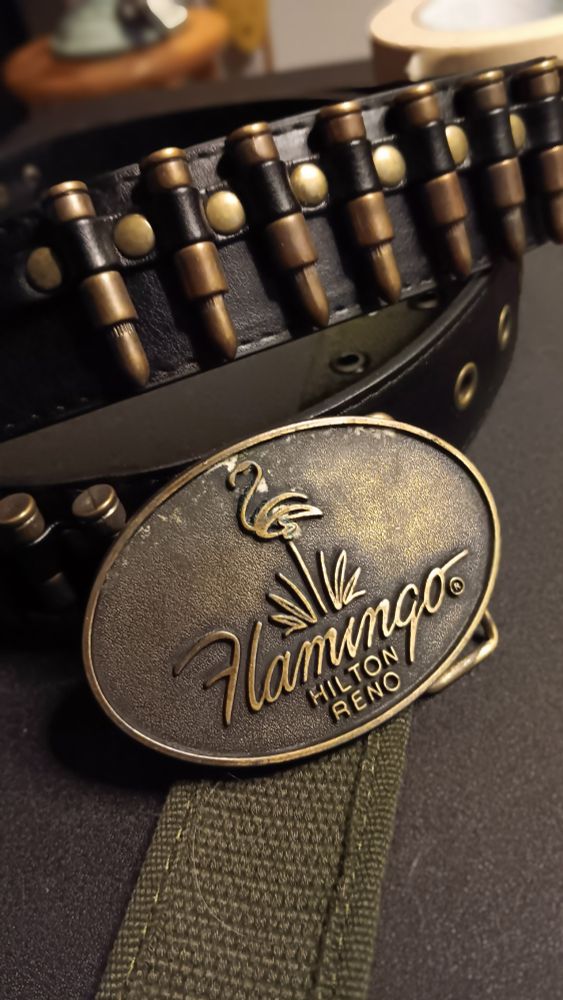 Vintage Belt Buckle for the gone Flamingo Hilton Reno in Nevada.