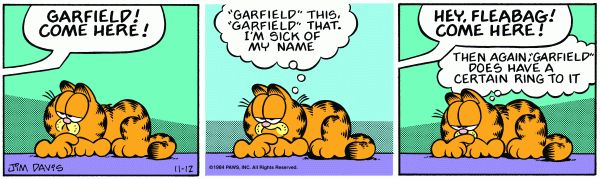 Garfield from the archive! November 12, 1984