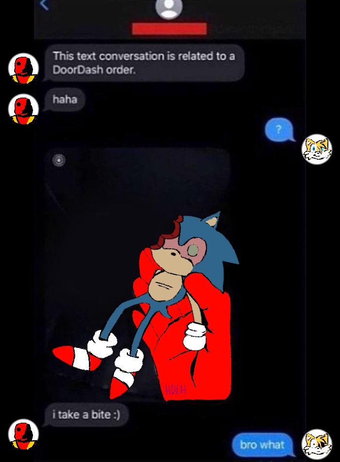 Starved Eggman failed his own Doordash order.