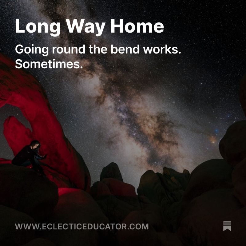 Long way home newsletter image, looking at the milky way at night