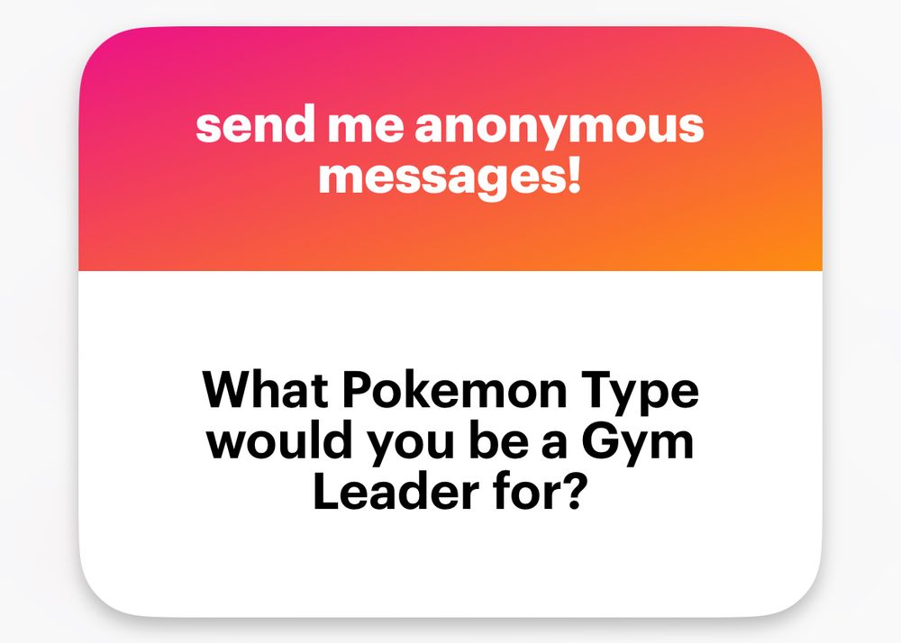 What pokemon type would you be a gym leader for?