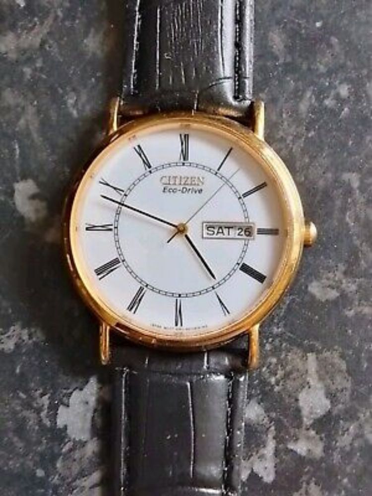 Citizen Eco-drive Mens Gold-plated Quartz Japanese Watch (New Straps Fitted)  | eBay