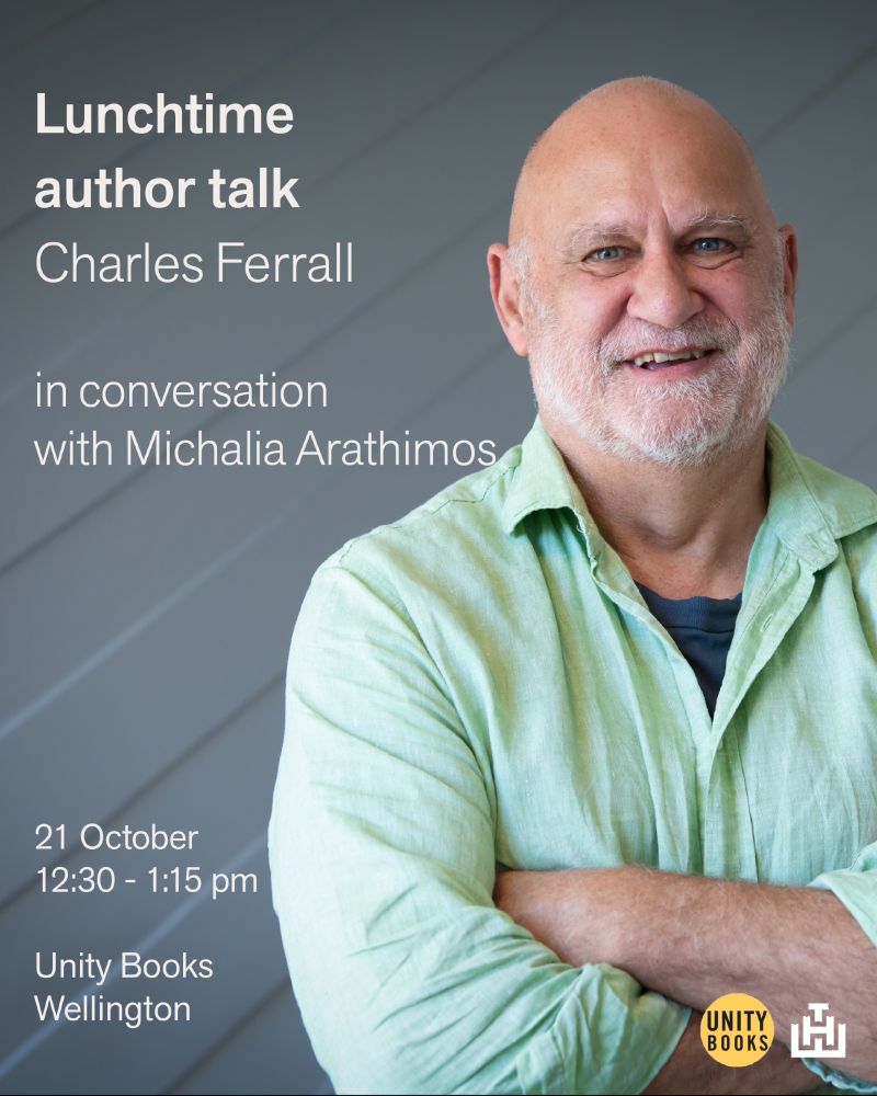 Photo of Charles Ferrall, with the author talk details that are included in the post
