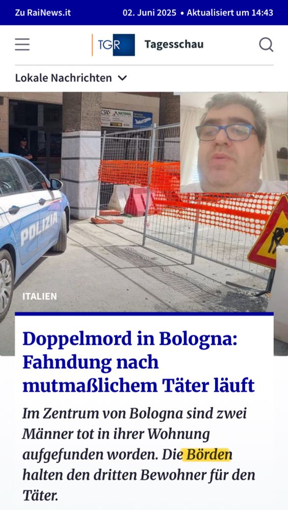 Rai Südtirol schreibt: "Die Börden halten den dritten Bewohner für den Täter."