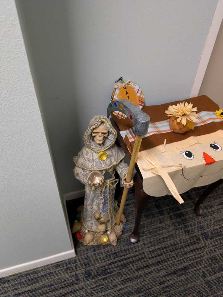 Photograph of grim reaper statue