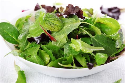 A bowl full of mixed salad leaves