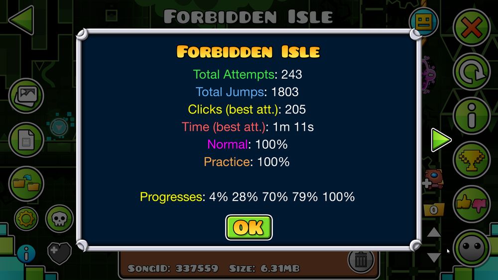 forbidden isle 100% 243 attempts