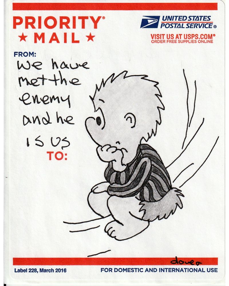 inktober52 swamp pen and pencil drawing on label228 of pogo