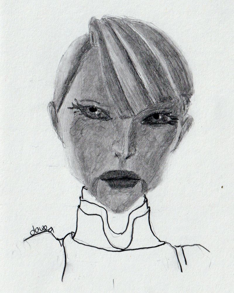 Pencil drawing of Asajj Ventress