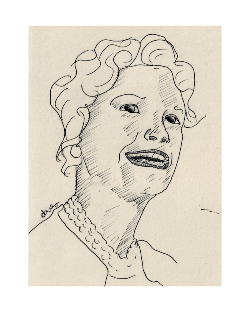 bic ballpoint pen drawing of connie francis