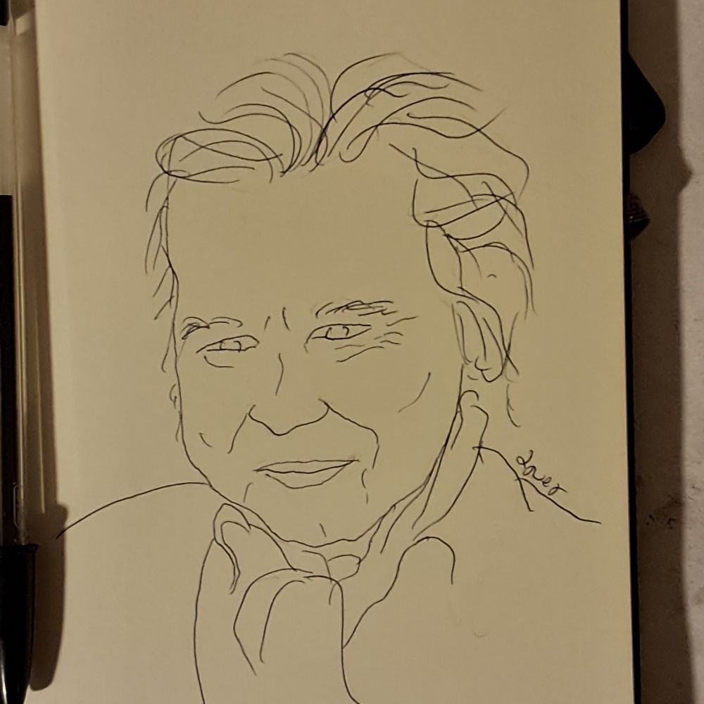 Ballpoint pen drawing of Val Kilmer