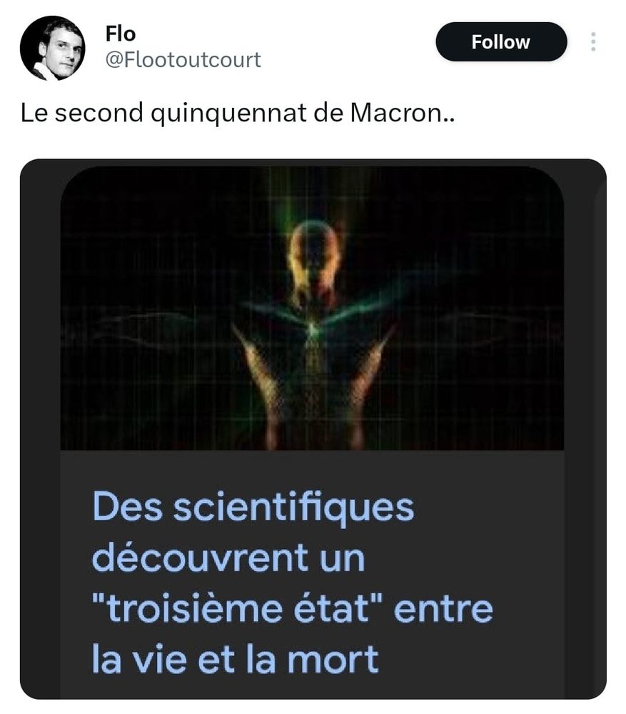 Le second quinquennat de Macron..

Des scientifiques découvrent un "troisième état" entre la vie et la mort