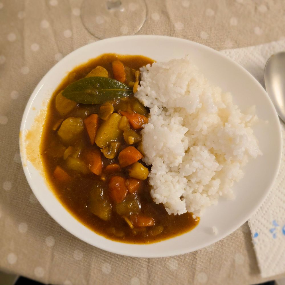 a plate of japanese curry rice