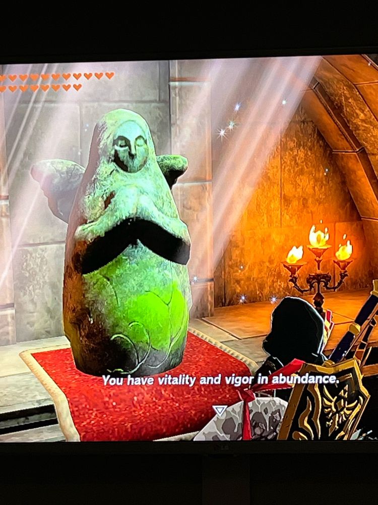 Goddess from Zelda TOTK: “You have vitality and vigor in abundance.”