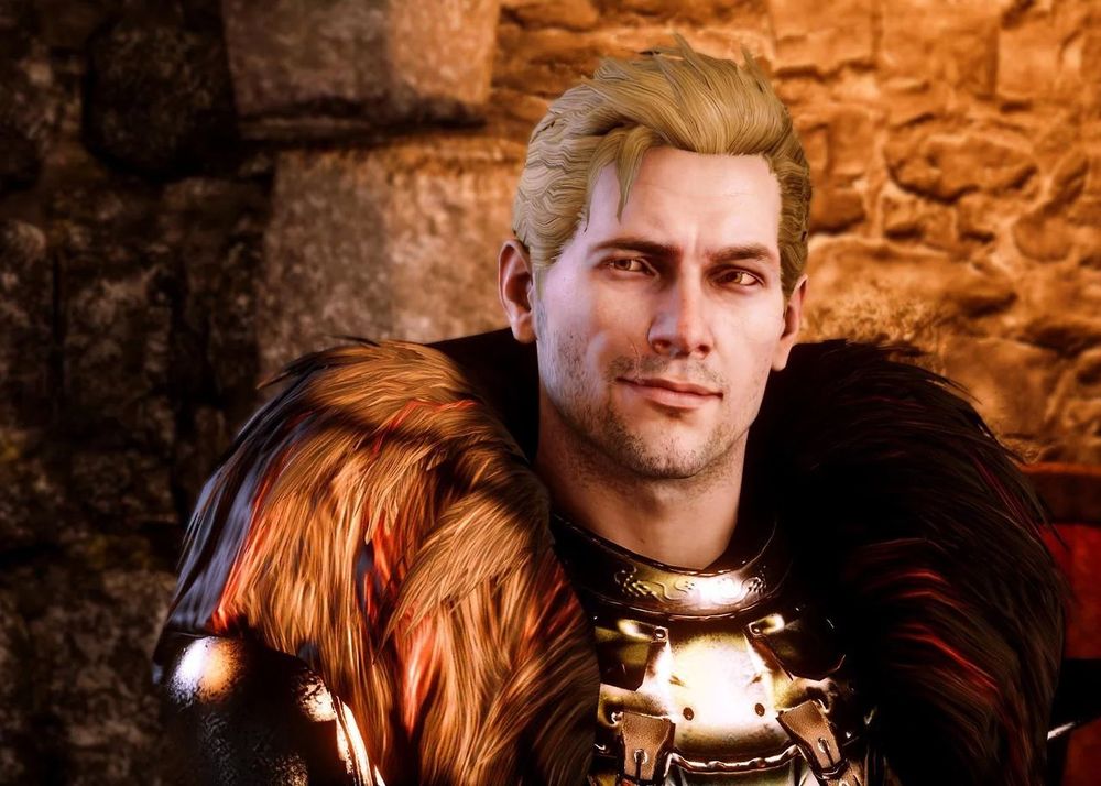 A photo of Cullen Rutherford, a fictional character, commander of the armies of the the Inquisition in the game Dragon Age Inquisition