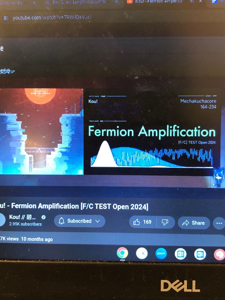 Same as Part 1, only this time it’s last year’s F/C TEST Open submission, Fermion Amplification. 



Have I ever told you how hard Mechakuchacore songs go?