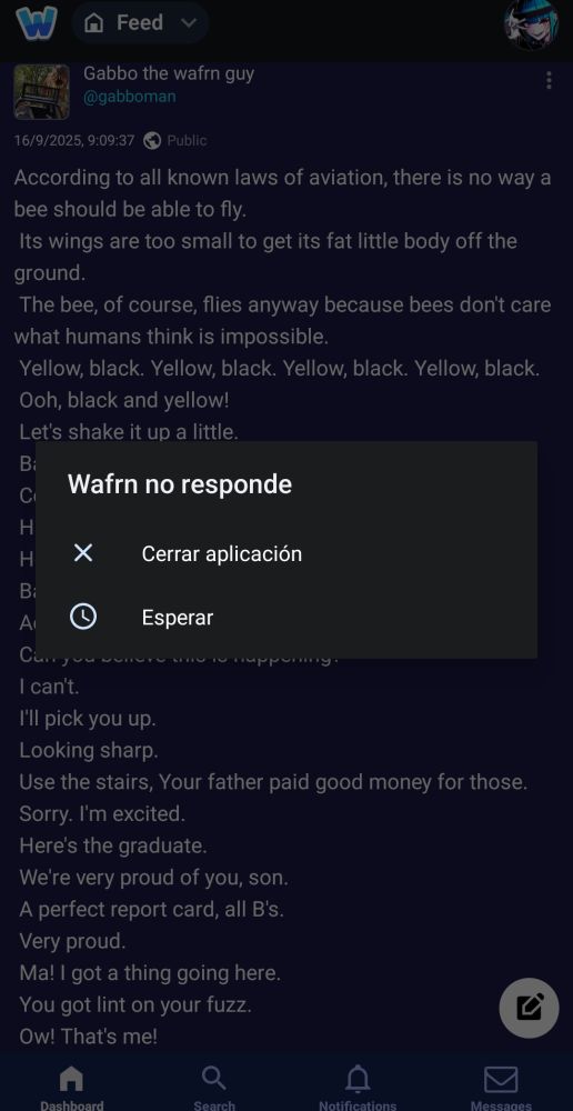 Wafrn is not responding