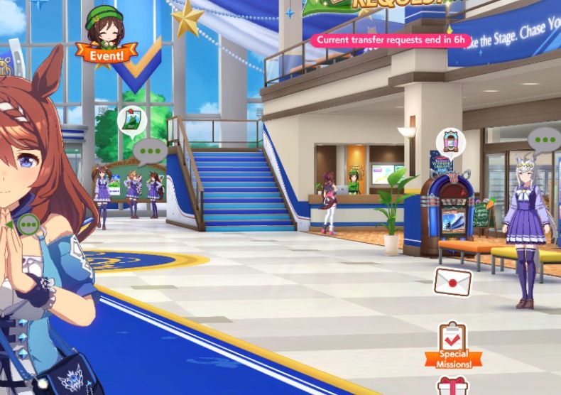 Oguri Cap standing behind her