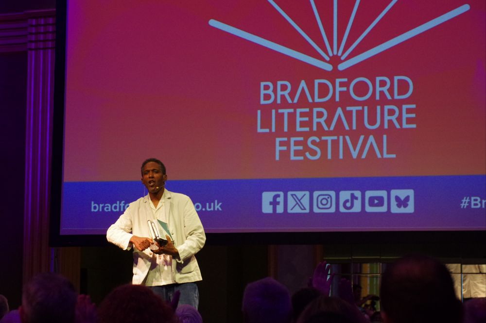 Poet Lemn Sissay speaking at Bradford Literature Festival today