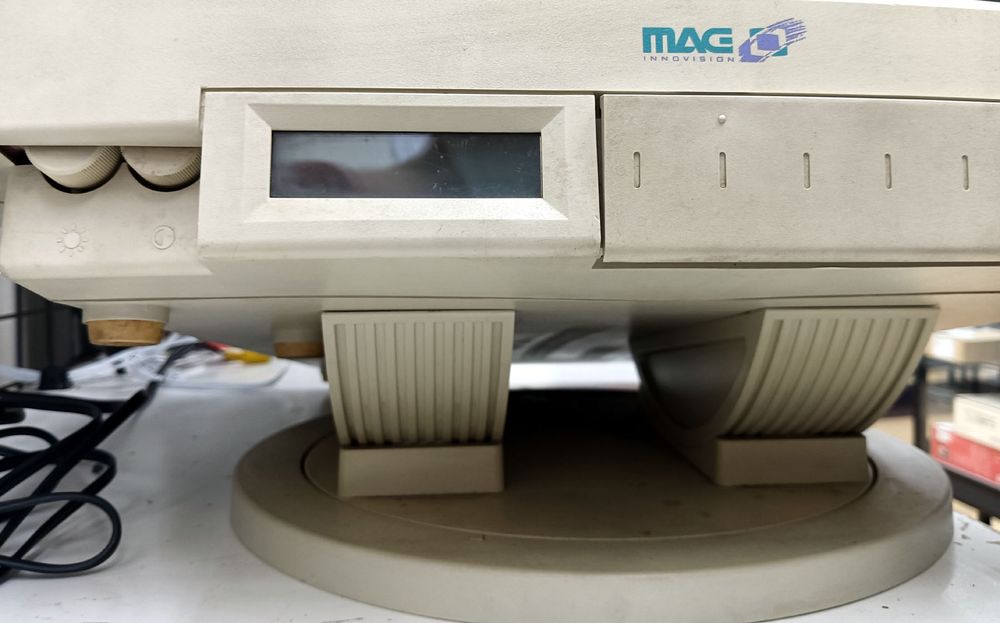 Convenient brightness and contrast controls, and the LCD readout