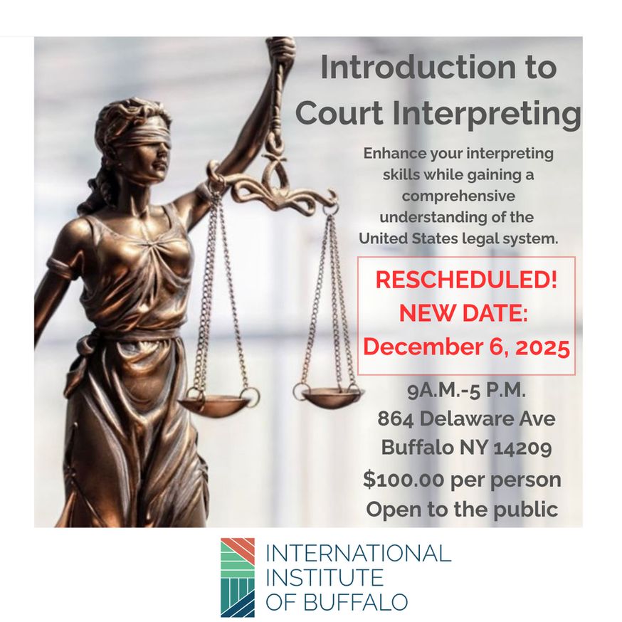 Next IIB training: Introduction to Court Interpreting on Saturday, December 6