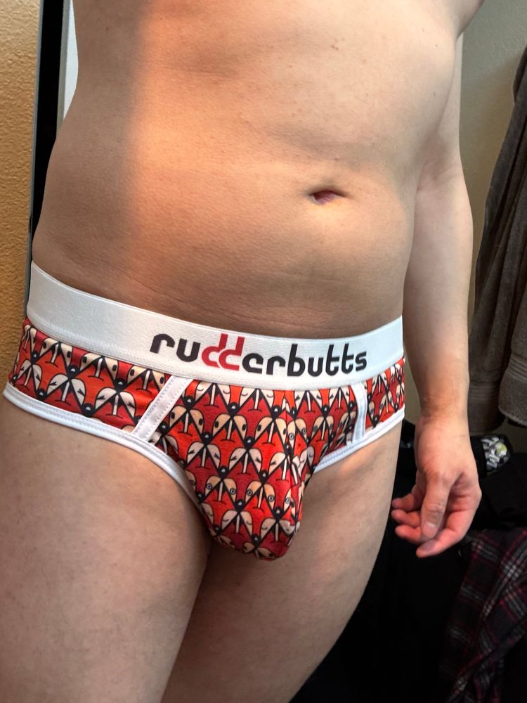 front view of me wearing Rudderbutts jocks