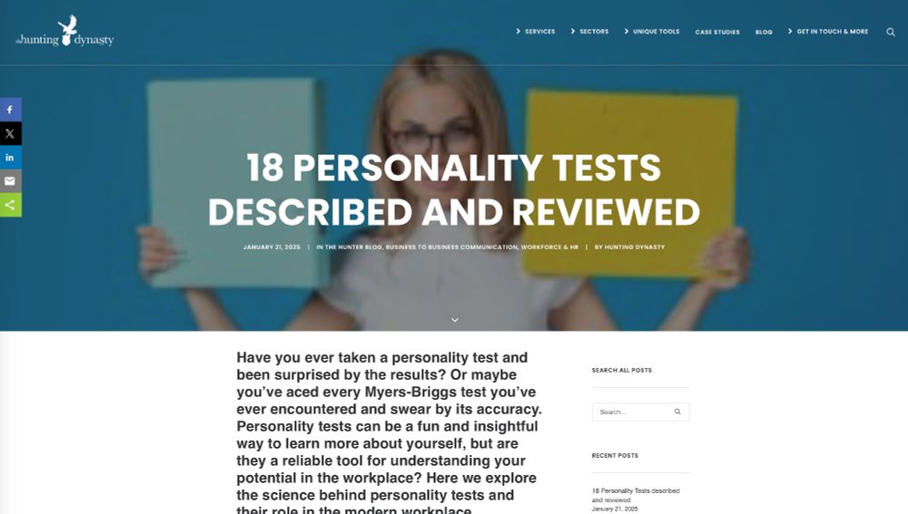 18 Personality Tests described and reviewed