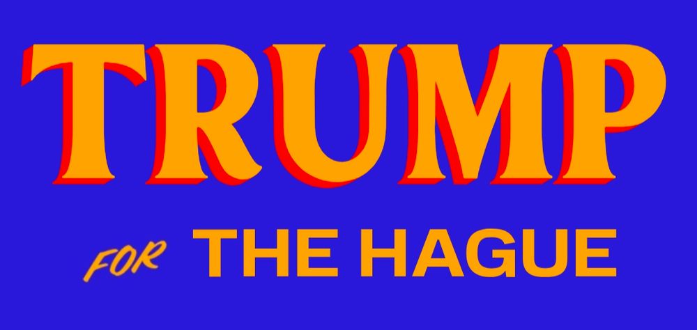 Trump for The Hague sign 