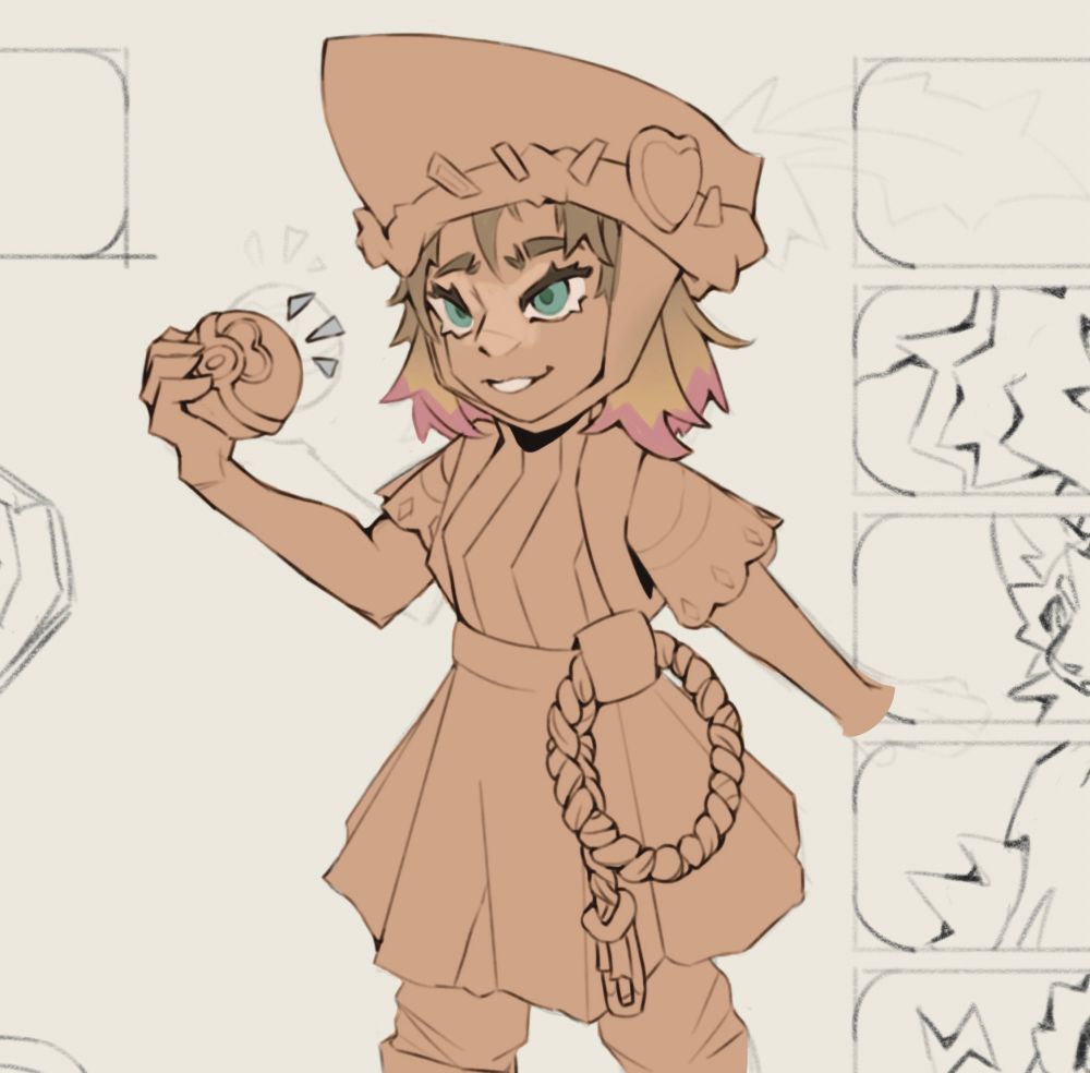 Work in progress of me as a Pokemon trainer - lineart and colours are slowly getting there! Using Procreate to illustrate!